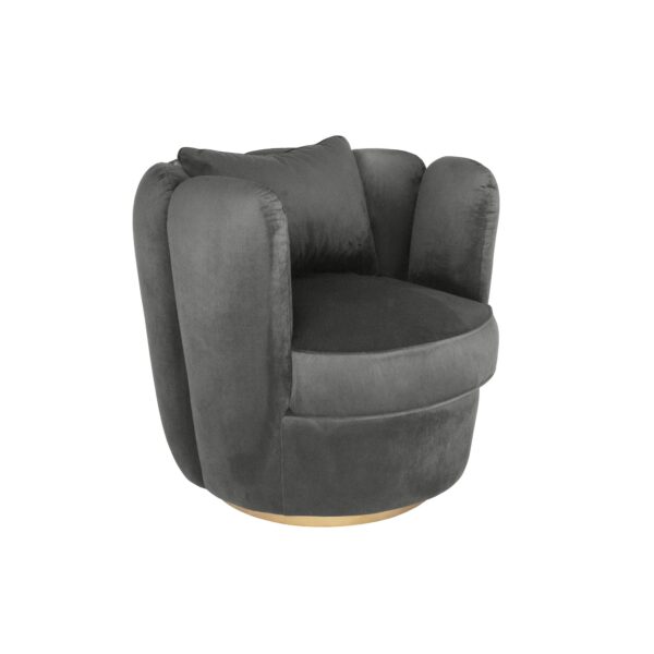 Charcoal Grey Swivel Armchair