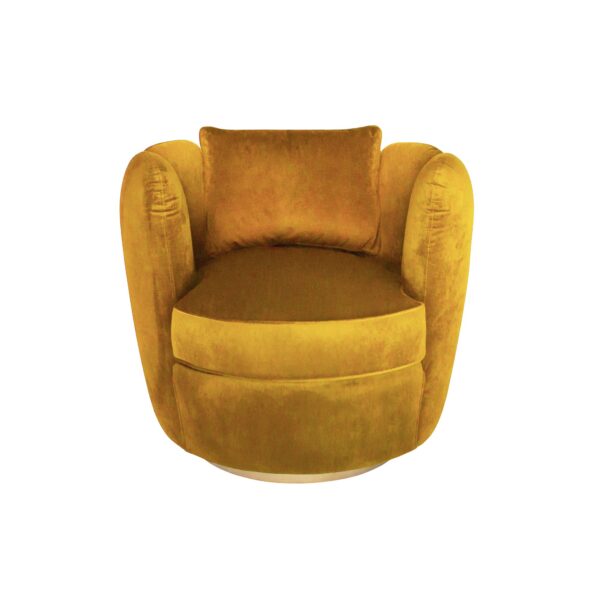 Honeycomb Yellow Swivel Armchair