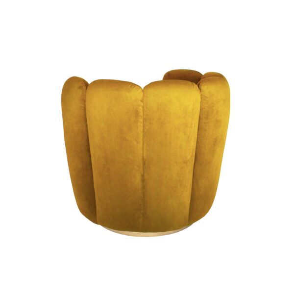 Honeycomb Yellow Swivel Armchair