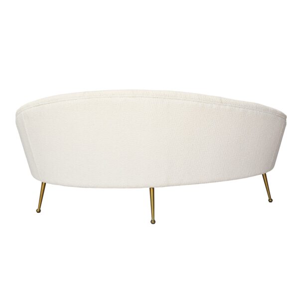 Boucle Beige Curved Sofa