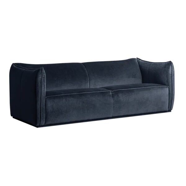 Grey Velvet Three Seater Sofa