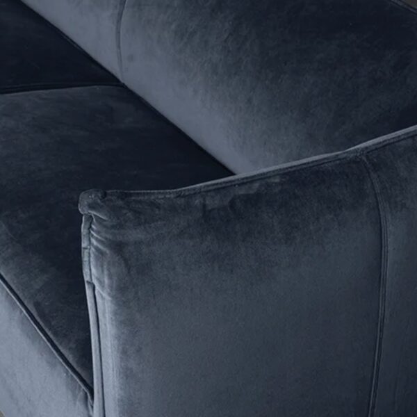 Grey Velvet Three Seater Sofa