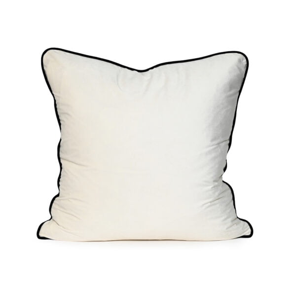 Ivory Beige Velvet Cushion