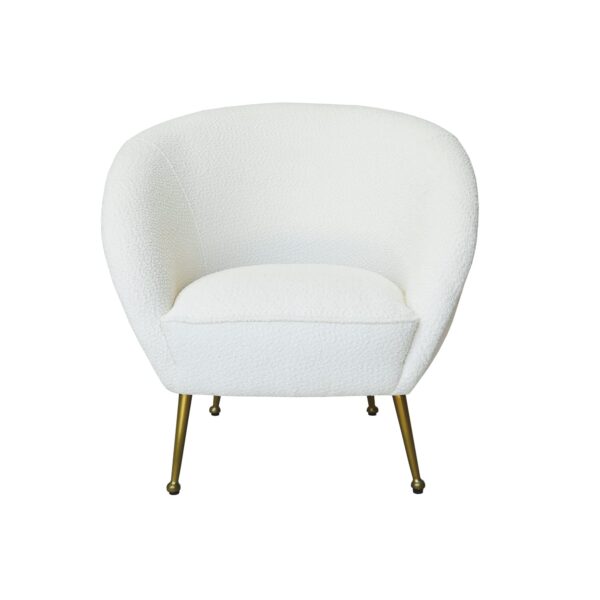 Boucle Cream Beige Armchair