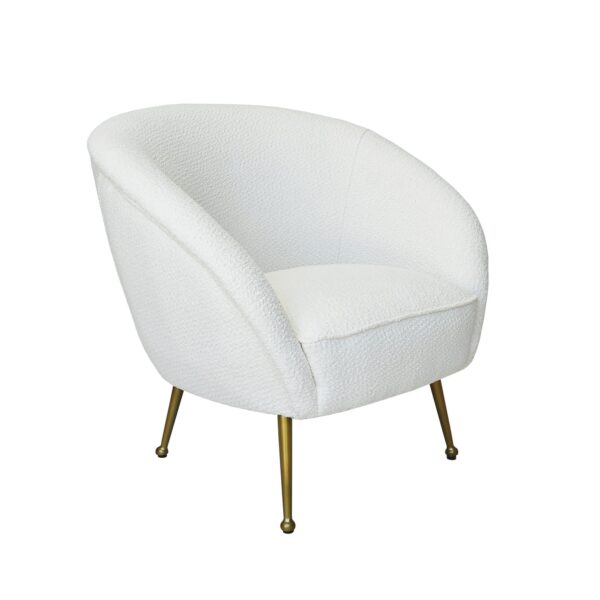 Boucle Cream Beige Armchair