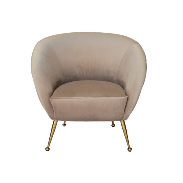 Taupe Beige Armchair