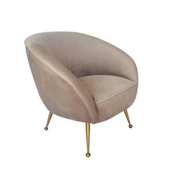 Taupe Beige Armchair