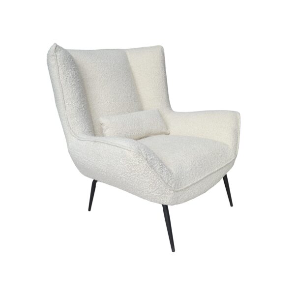 Ivory Boucle Beige Armchair