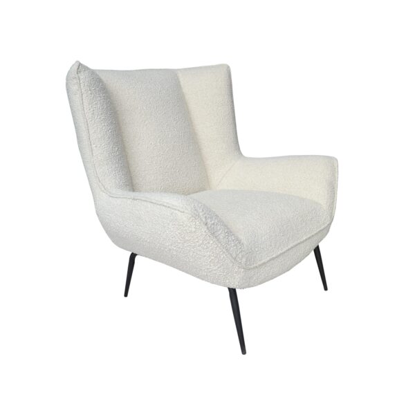 Ivory Boucle Beige Armchair