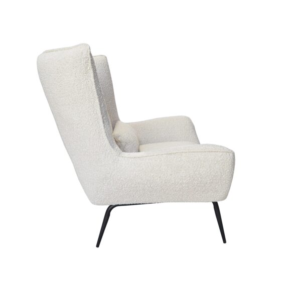 Ivory Boucle Beige Armchair