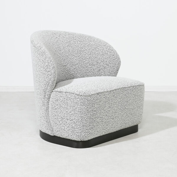 Genoa Chair - Black & White Boucle - Image 3