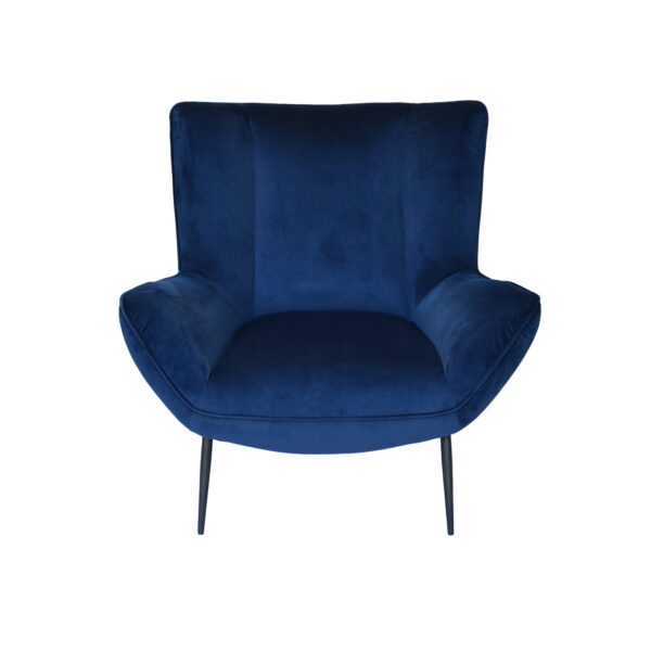 Navy Blue Velvet Armchair