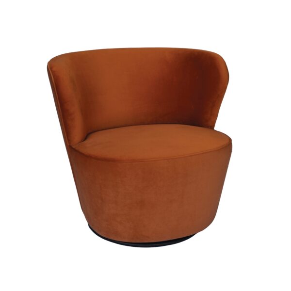 Burnt Orange Swivel Chair