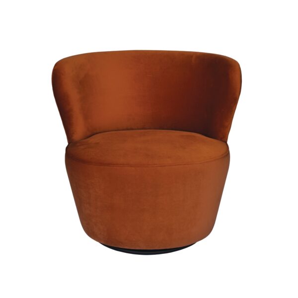 Burnt Orange Swivel Chair