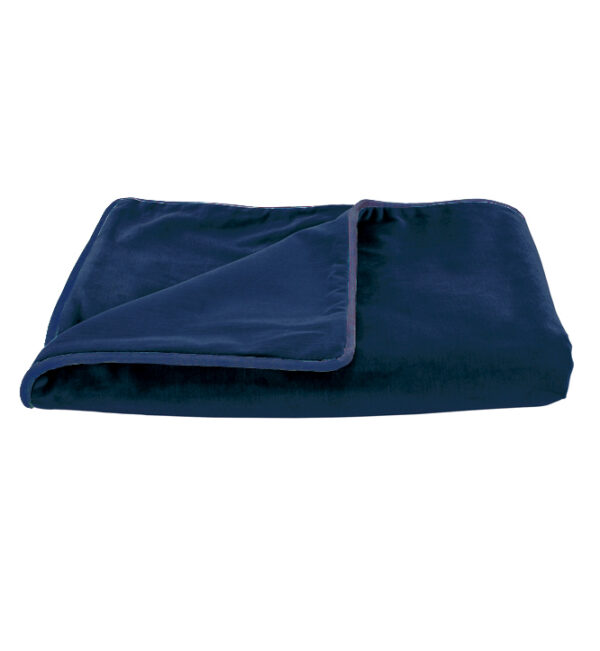 Soho Velvet Throw -  Navy