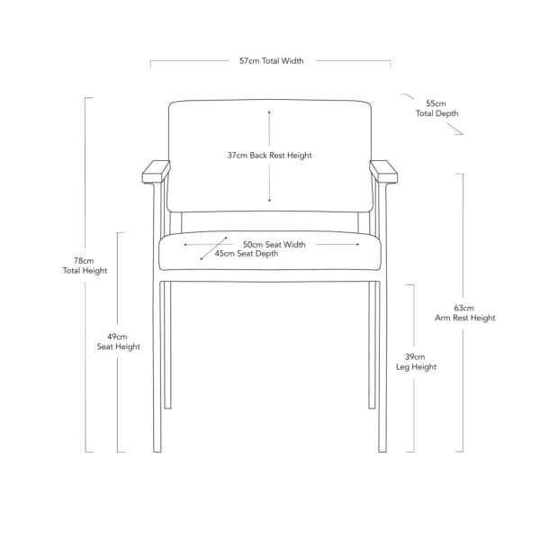 Charcoal Grey Dining Chair