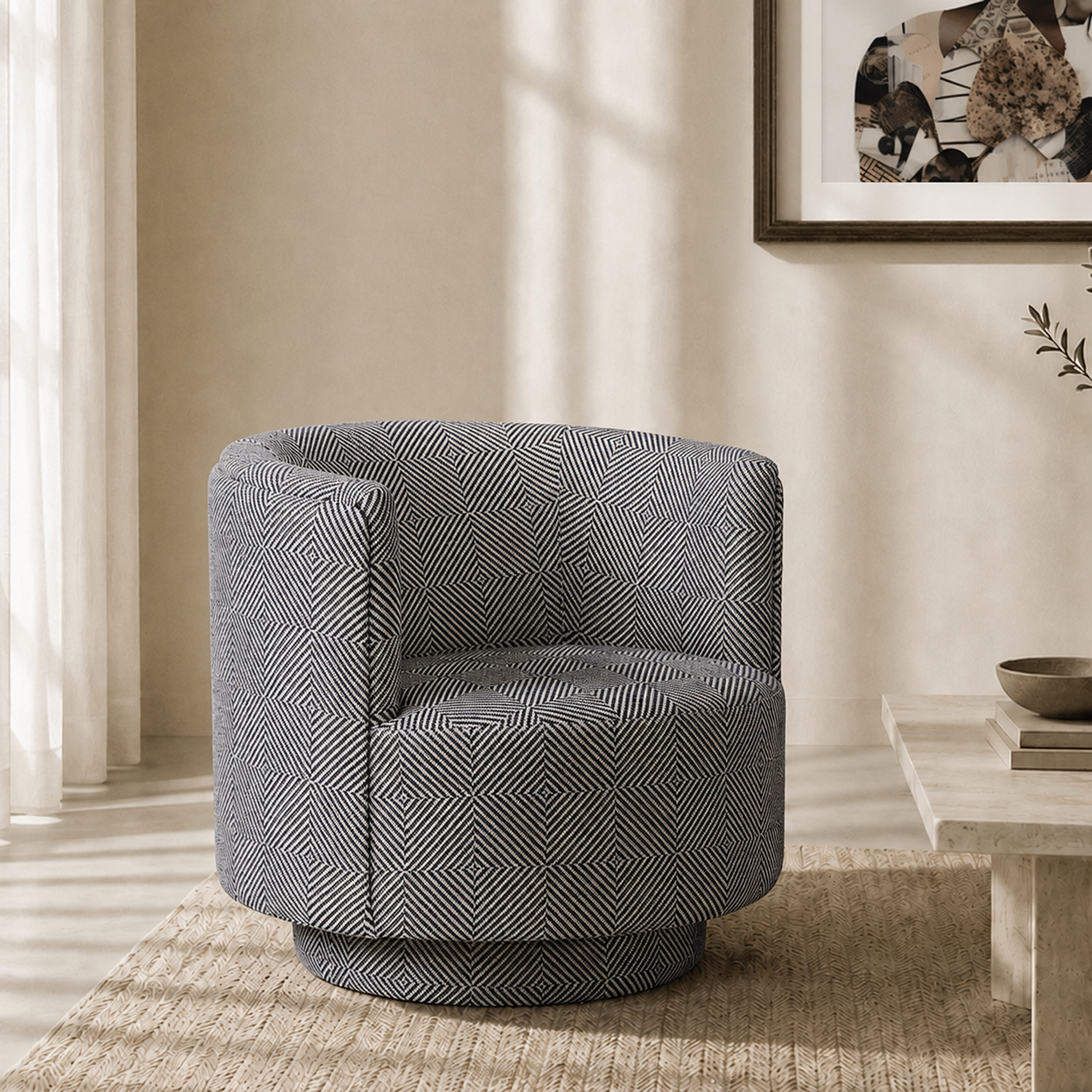 Havana Swivel Chair - Natural Geo - Image 2
