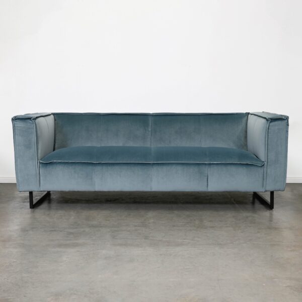 Steel Blue Three Seater Sofa