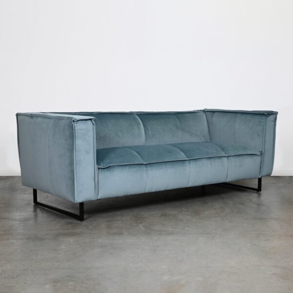 Steel Blue Three Seater Sofa