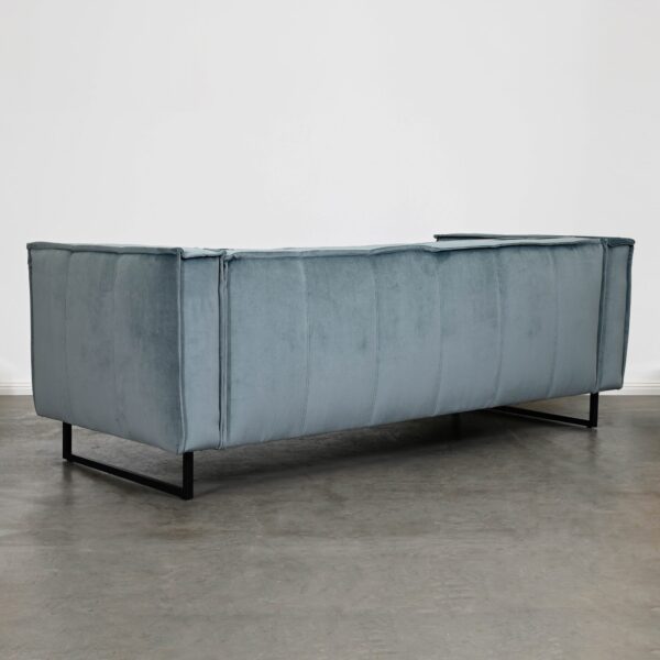 Steel Blue Three Seater Sofa