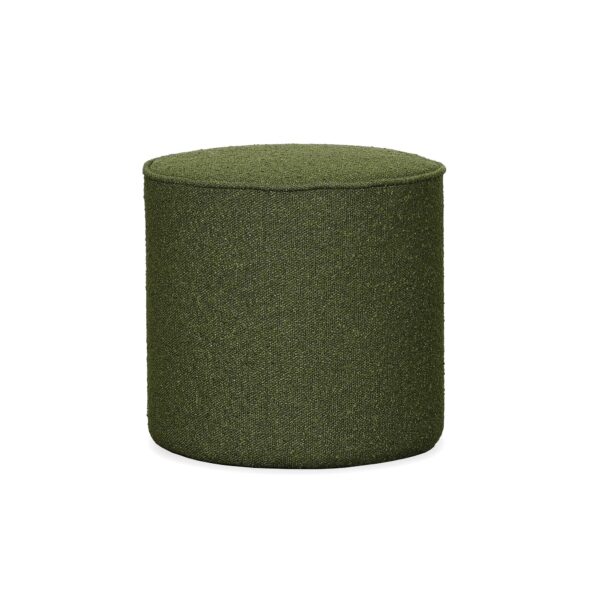 Round Green Fabric Ottoman