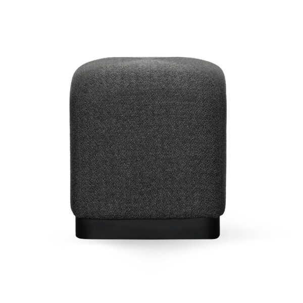 Square Grey Fabric Ottoman