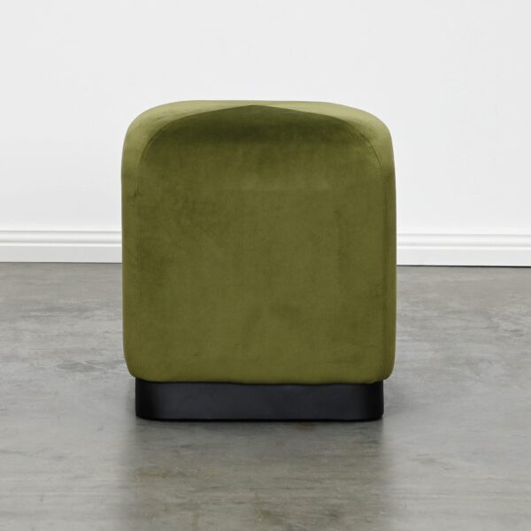 Square Green Velvet Ottoman