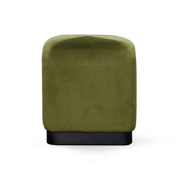 Square Green Velvet Ottoman