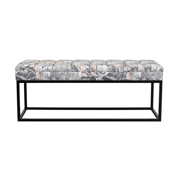 Grey Bench Ottoman