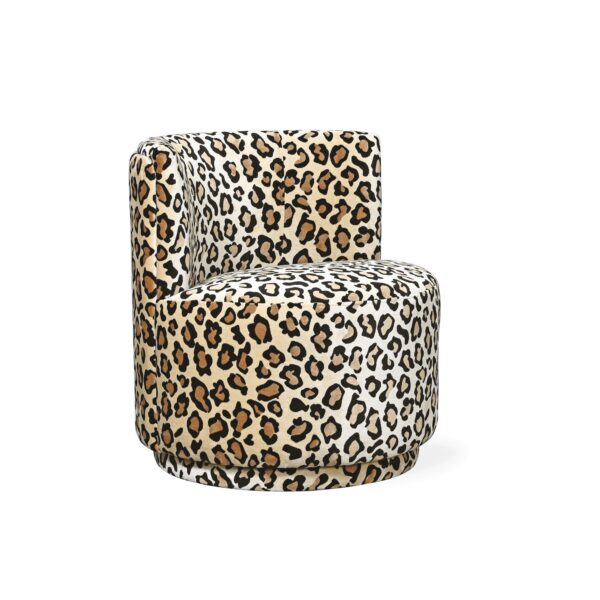 Leopard Beige Swivel Chair