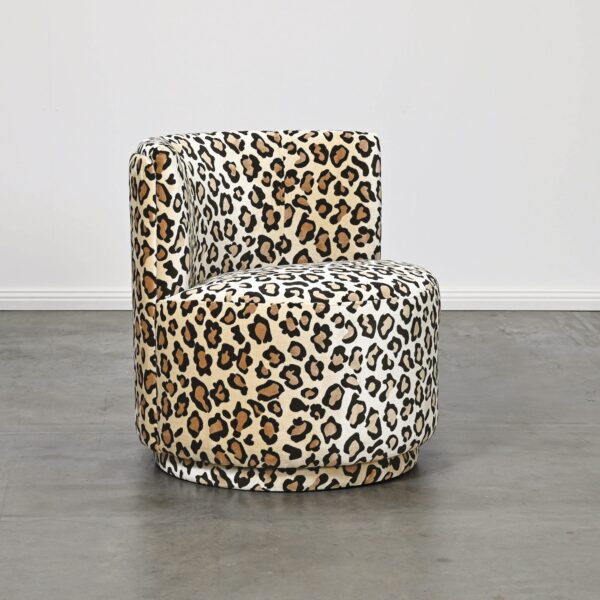 Leopard Beige Swivel Chair