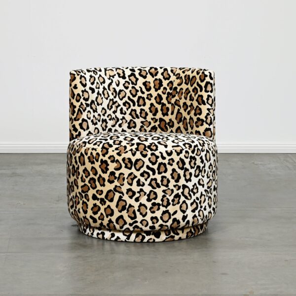 Leopard Beige Swivel Chair