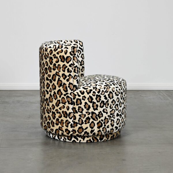 Leopard Beige Swivel Chair