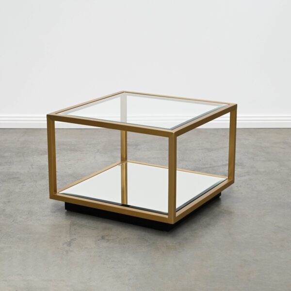 Gold Coffee Table With Glass Top