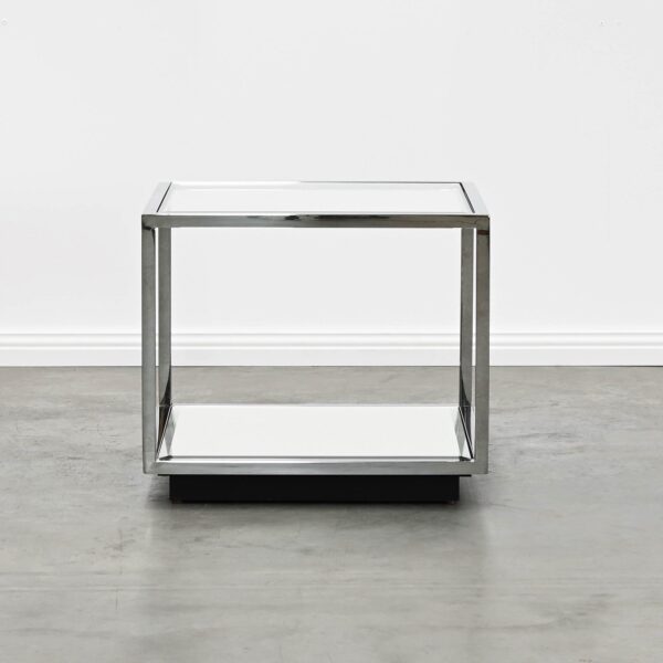 Silver Coffee Table With Glass Top