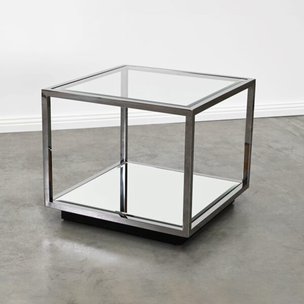 Silver Coffee Table With Glass Top