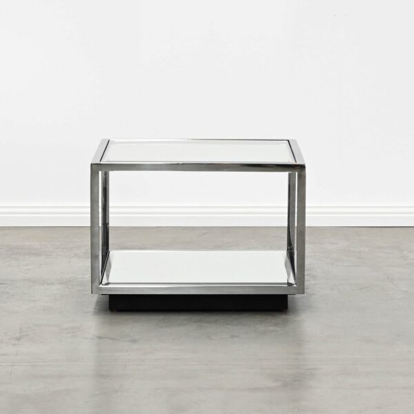 Silver Coffee Table With Glass Top