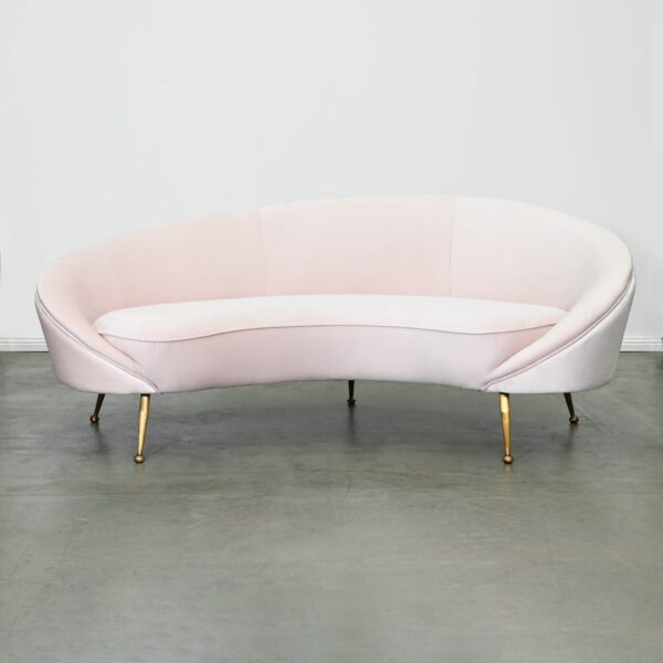 Pink Curved Sofa