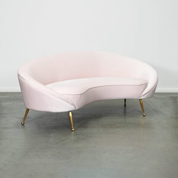 Pink Curved Sofa