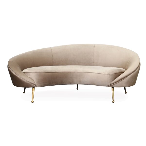 Beige Curved Sofa