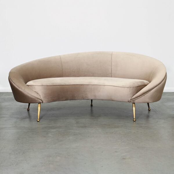 Beige Curved Sofa