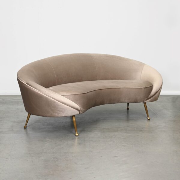 Beige Curved Sofa