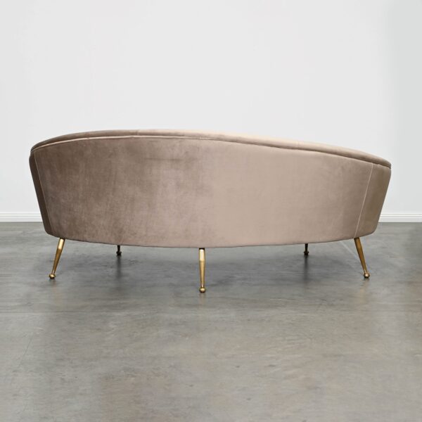 Beige Curved Sofa