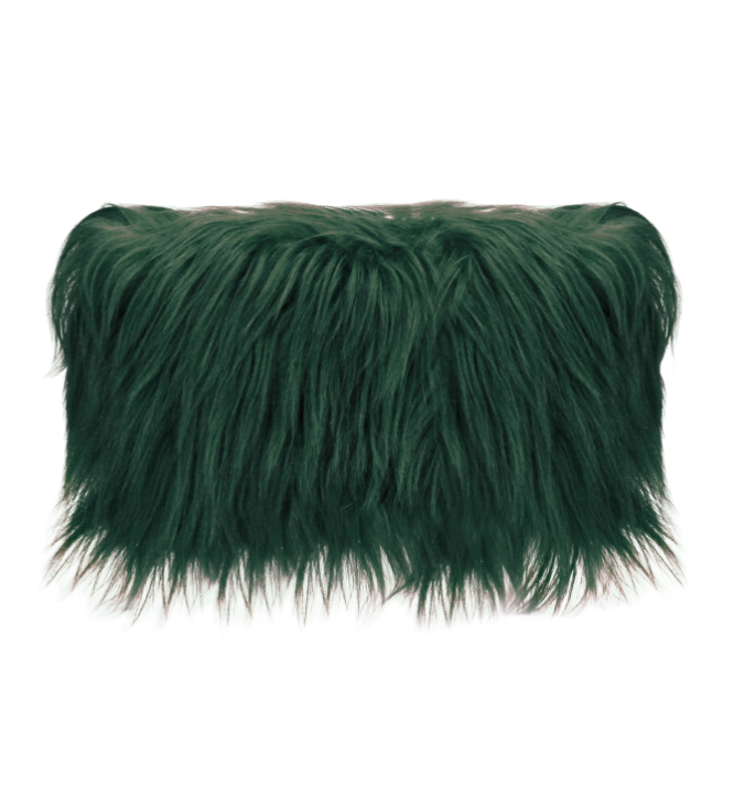 Vintage Green Hide Cushion