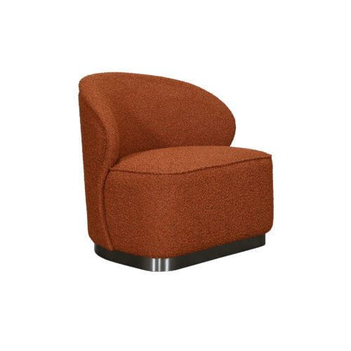 Brick Boucle Red Chair