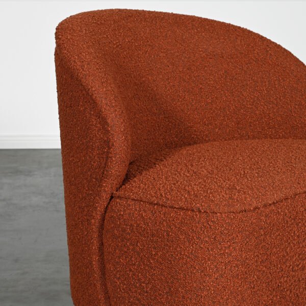 Brick Boucle Red Chair