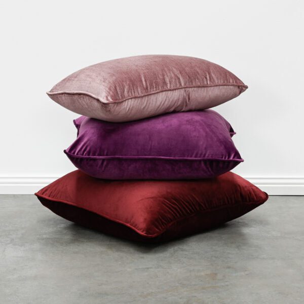 Merlot Red Velvet Cushion