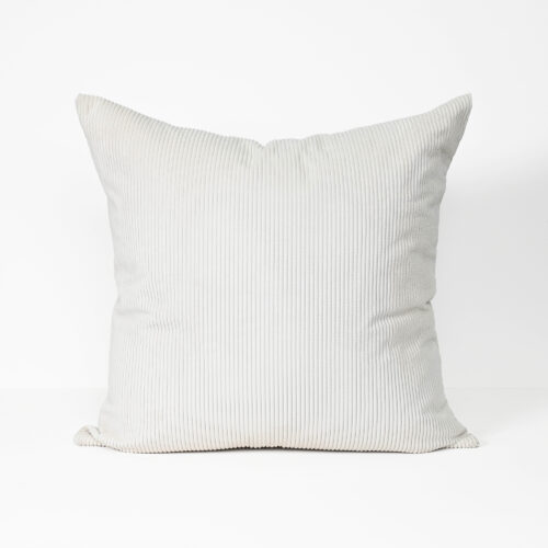 Cord Cushion - Cream - Feather Fill