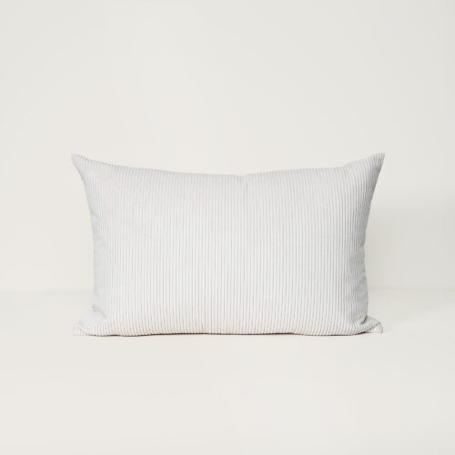 Cord Lumbar Cushion - Cream - Feather Fill