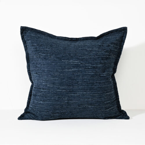 Ruffled Indigo - Fabric Cushion - 57 X 57